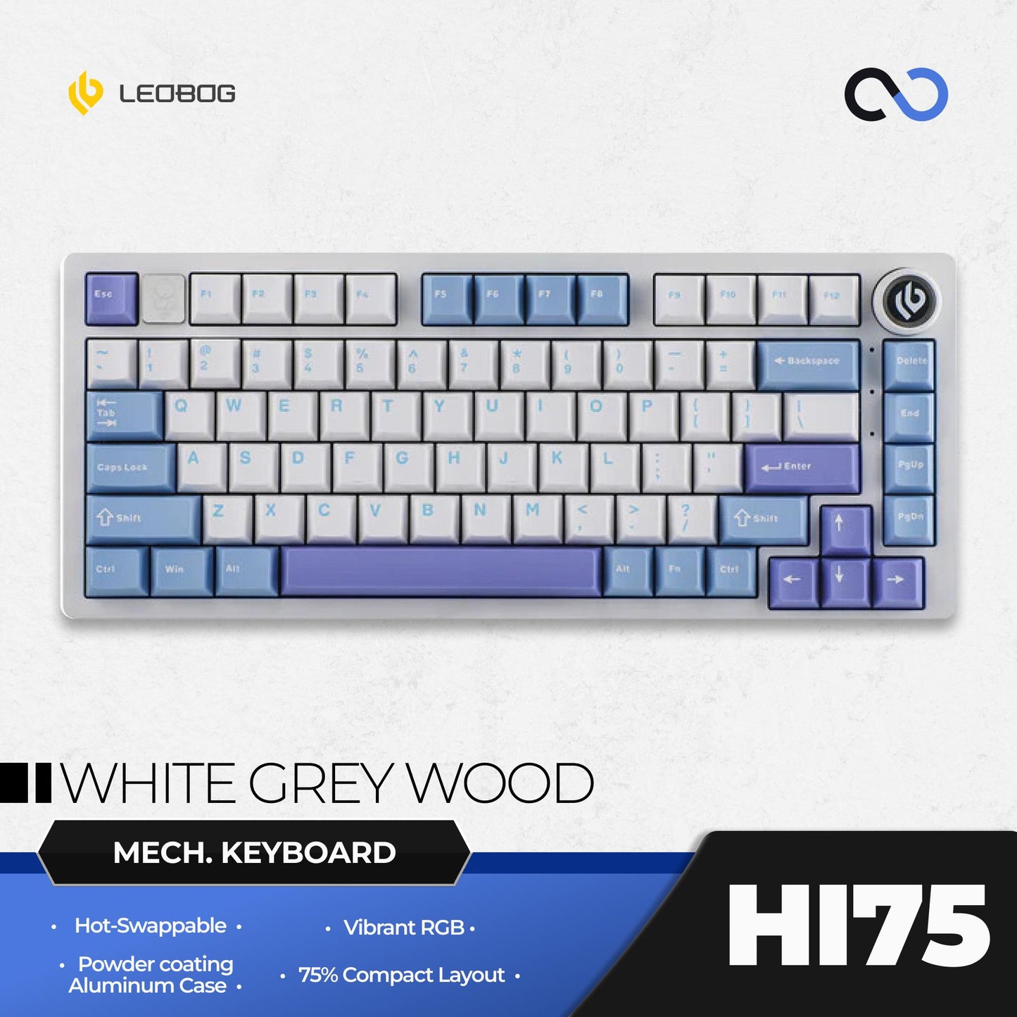 Leobog HI75 Gasket Hotswap 75% Aluminium Mechanical Gaming Keyboard