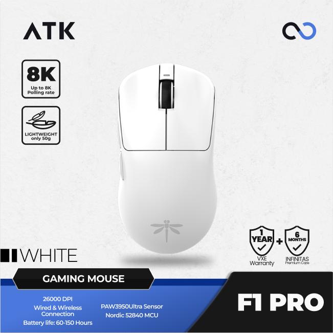 VGN VXE ATK F1 PRO Blazing Sky 8K Wireless Light Weight Gaming Mouse