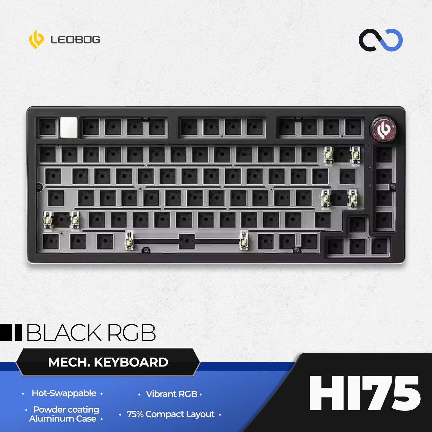 Leobog HI75 Gasket Hotswap 75% Aluminium Mechanical Gaming Keyboard
