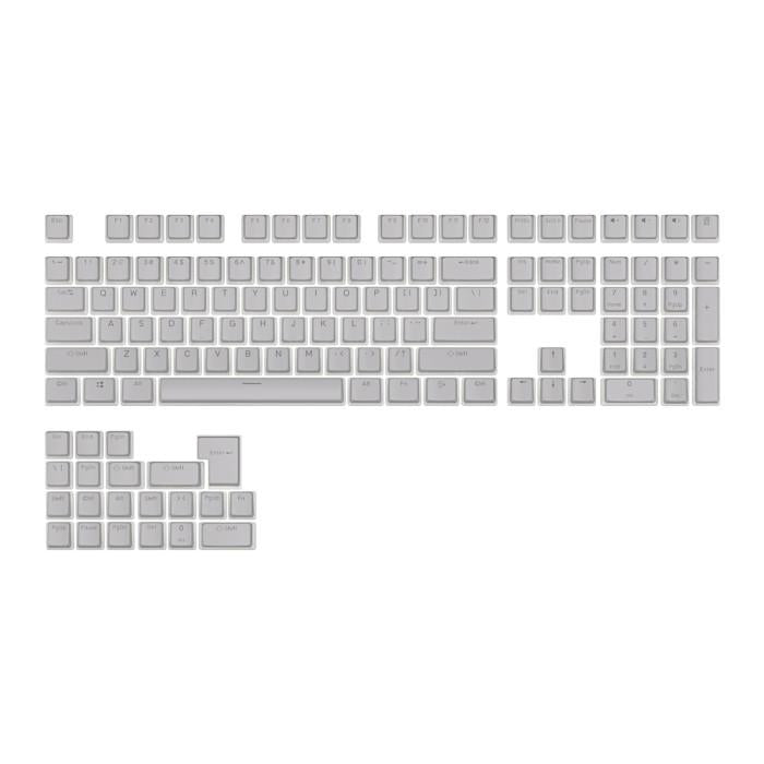 Keycaps PBT Pudding Grey / Gray / Abu-abu / Abuabu OEM Profile Shine-Through Keycap