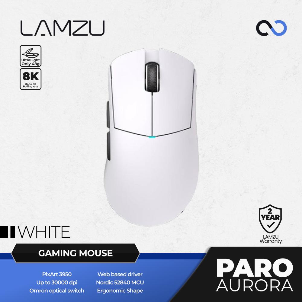 Lamzu Paro Aurora 8k Wireless Ultra Light Ergonomic PAW3950 Gaming Mouse