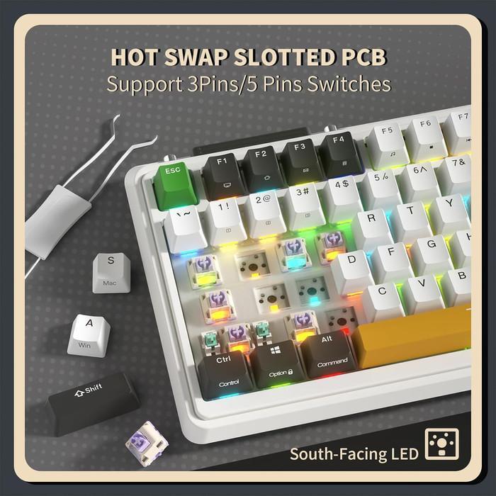 Royal Kludge KZZI K-75 / K75 PRO Hotswap Gasket Wireless 75% Mechanical Keyboard