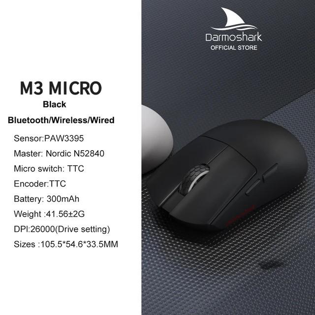 Darmoshark M3 Micro Pro Cigar 8k Wireless Ultra Light Finger Tip Ambi Gaming Mouse