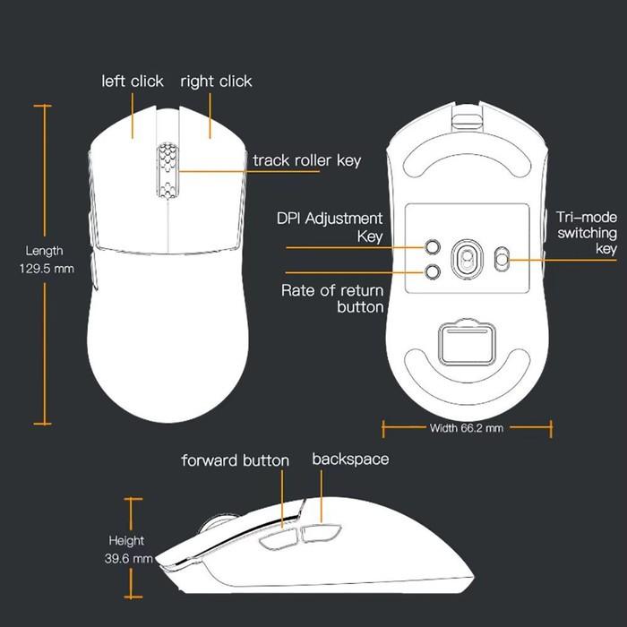 Darmoshark M3 PRO MAX 8k Kiran Wireless Ultra Light Ambi Gaming Mouse