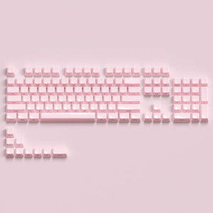 XVX Jelly Pink Keycaps OEM Profile Side-Print Double Shot Shine Through PBT Keycap 113-Keys