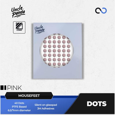 Uncle Panda Spirit Pink Dots Universal Mouse Feet / Mouse Skate PTFE (Hybrid)