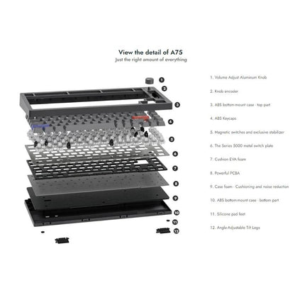 Drunkdeer A75 Hall Effect 75% Keyboard Rapid Trigger Wooting Clone