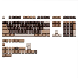XVX Mocha Mousse Keycaps OEM Profile Double Shot Shine Through PBT Keycap 133-Keys