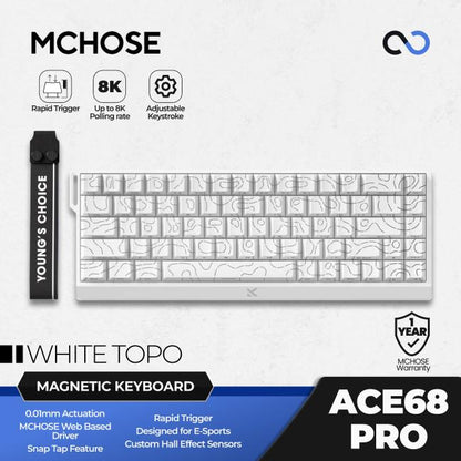MCHOSE ACE68 PRO 8K Hall Effect 65% Keyboard Rapid Trigger SOCD DKS Wooting