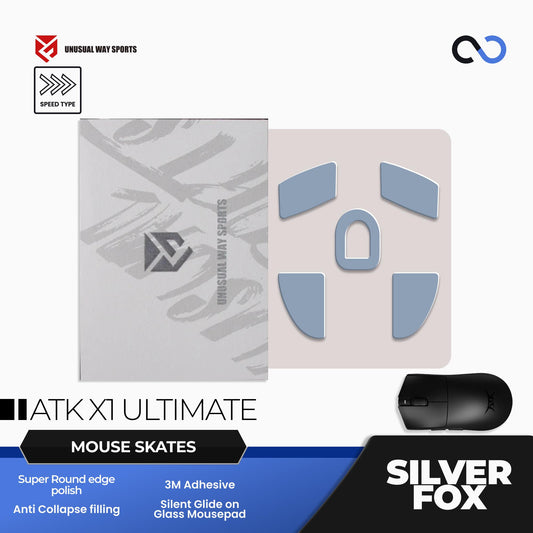 Unusual Way Sports Silver Fox ATK X1 Ultimate Mouse Feet / Mouse Skate PTFE (Speed)