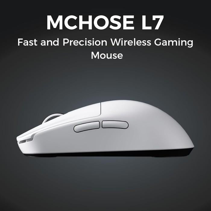 MCHOSE L7 Ultra 8K Wireless Ultra Light Weight PAW3950 Gaming Mouse X2 Shape