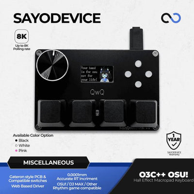 SayoDevice O3C++ OSU! / DJMAX Hall Effect Macropad Gaming Keyboard Rapid Trigger SOCD RDT