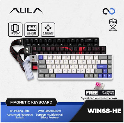 AULA WIN68 HE MAX 8K Hall Effect 65% Gaming Keyboard Rapid Trigger SOCD DKS RDT Wooting
