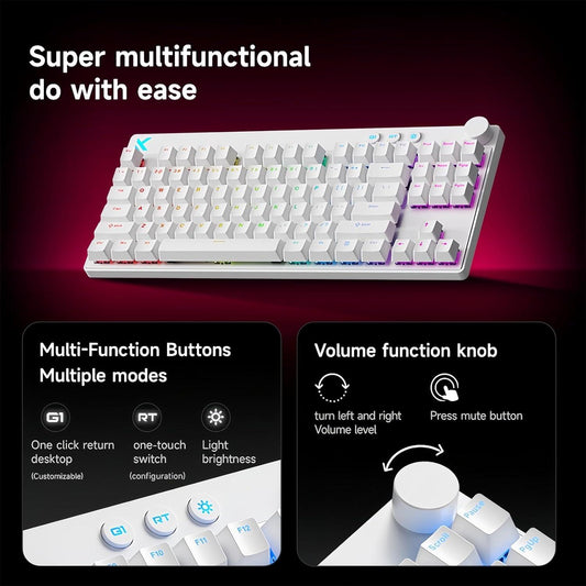 MCHOSE MIX87 8K Hall Effect TKL Magentic Gaming Keyboard Rapid Trigger SOCD DKS Wooting