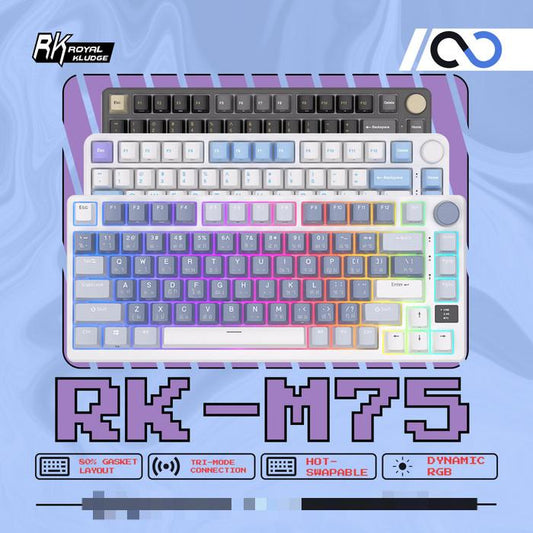 Royal Kludge RK-M75 / RKM75 Hotswap Gasket Wireless 75% Mechanical Keyboard