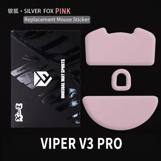 Unusual Way Sports Pink Fox Pulsar X2 Series Mouse Feet / Mouse Skate PTFE (Hybrid)