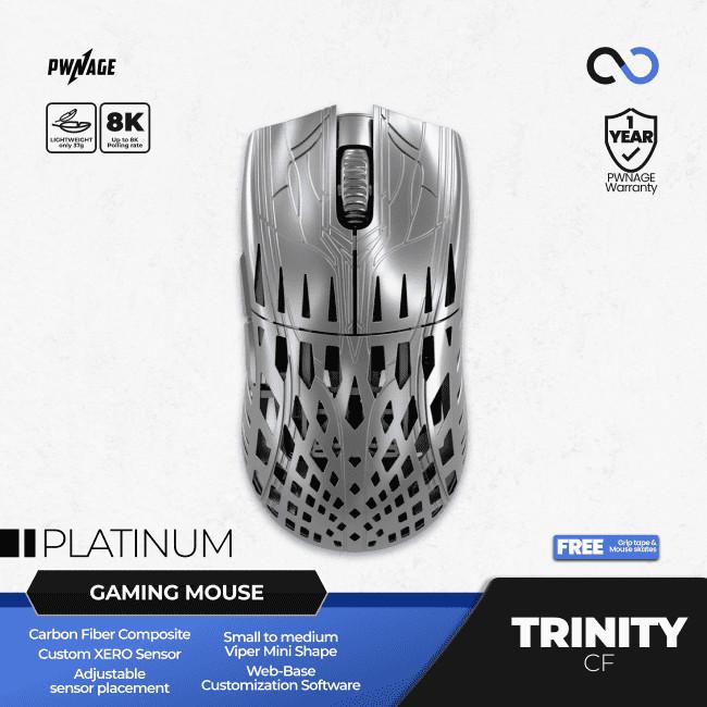 PWNAGE Trinity CF 8k Wireless Ultra Light Carbon Fiber Gaming Mouse Viper Mini Shape