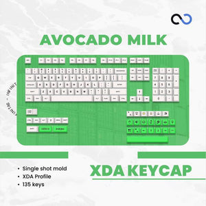 Keycaps PBT Avocado and Milk / Avocado Milk XDA Profile Keycap