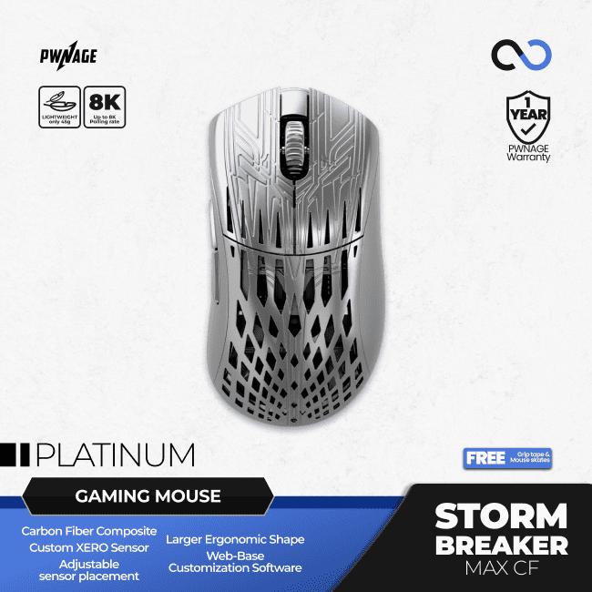 PWNAGE Stormbreaker Max CF 8k Wireless Ultra Light Carbon Fiber Ergonomic Gaming Mouse