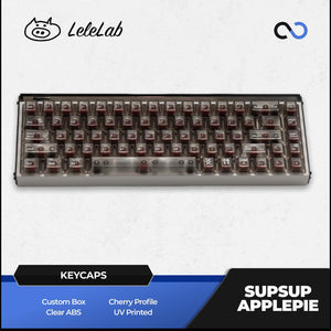 LeleLab SupSup Smoky ApplePie Transparent Keycaps Cherry Profile UV Printed ABS Keycap 100-Keys