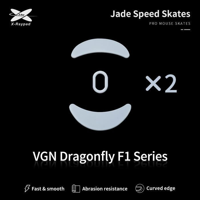 XRaypad Jade VGN Dragonfly F1 / F-1 Series PTFE Mouse Feet / Mouse Skate for Cloth Mouse pad (Speed)