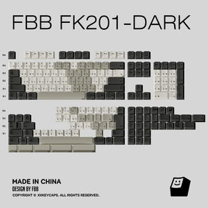 FBB fk201-DARK Keycaps Cherry Profile Dye sub PBT Keycap 174-Keys
