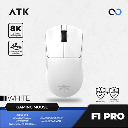 VGN VXE ATK F1 PRO Blazing Sky 8K Wireless Light Weight Gaming Mouse