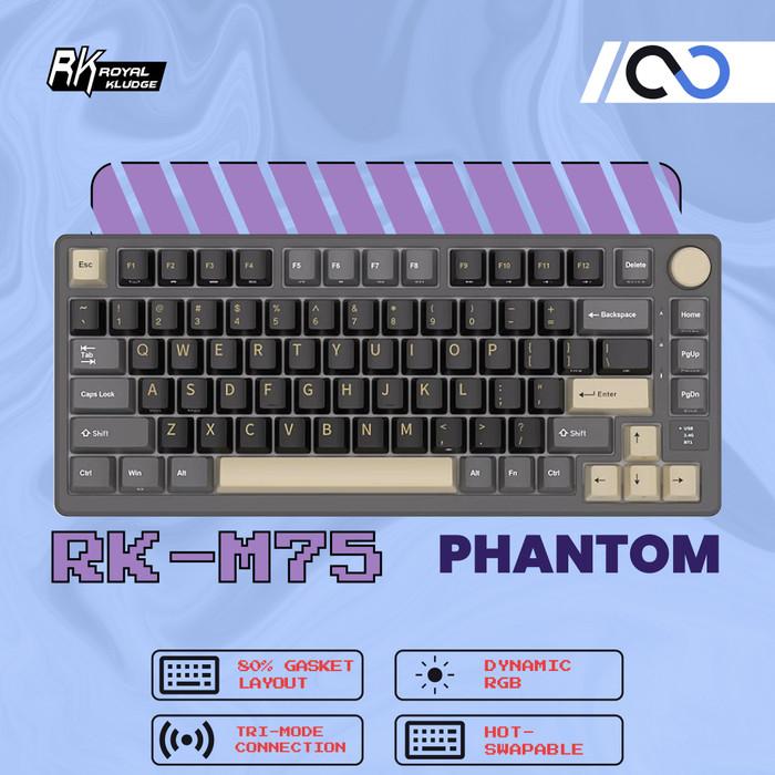 Royal Kludge RK-M75 / RKM75 Hotswap Gasket Wireless 75% Mechanical Keyboard