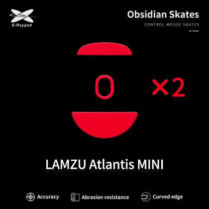 XRaypad Obsidian Lamzu Atlantis Mini PTFE Mouse Feet / Mouse Skate for Glass pad (Control)