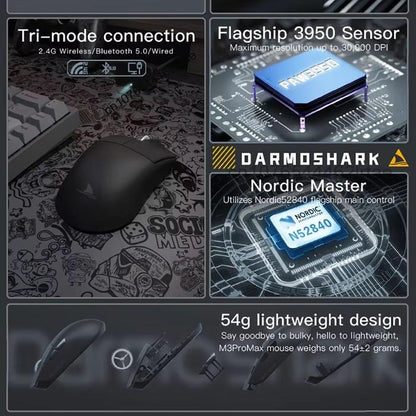Darmoshark M3 PRO MAX 8k Kiran Wireless Ultra Light Ambi Gaming Mouse