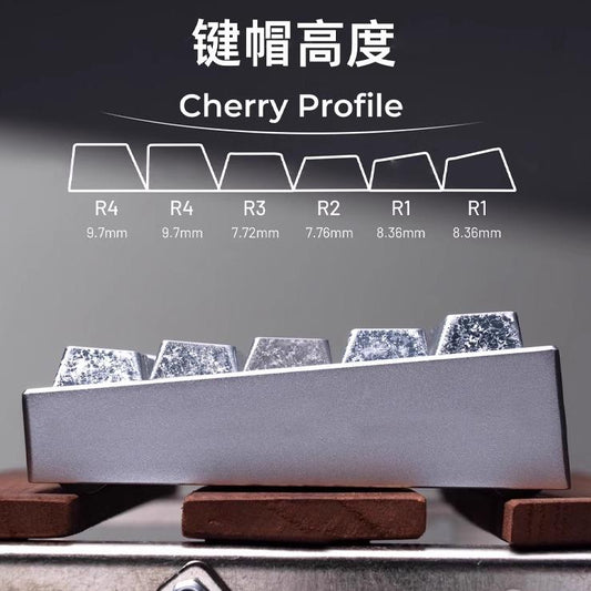 Infinitas Keycaps PBT Frost Blue Ice Biru Cherry Profile Side Printed Keycap 100-Keys