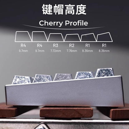 Infinitas Keycaps PBT Frost Gold Emas Cherry Profile Side Printed Keycap 100-Keys