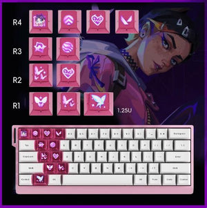 Infinitas Keycaps Valorant Clove OEM Profile Polycarbonate / PC Accent Keycap 11-Keys