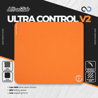 Meow Gaming Gear Ultraglide ULTRACONTROL V2 (UCV2) Poron base Gaming Mousepad (Hybrid-Control)