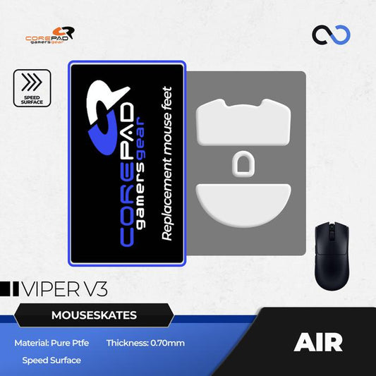 Corepad AIR Razer Viper V3 Pro PTFE Gaming Mouse Feet (Speed)