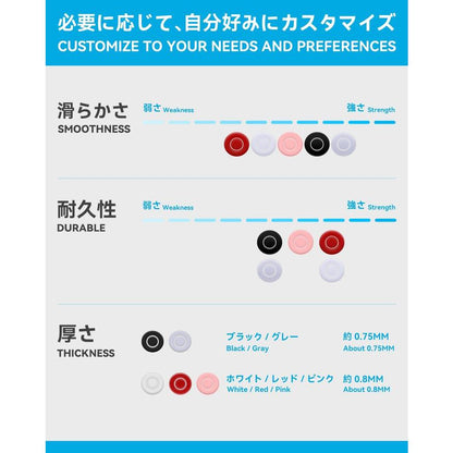 TALONGAMES Red Donuts Universal Mouse Feet / Mouse Skate PTFE (Hybrid-Control)
