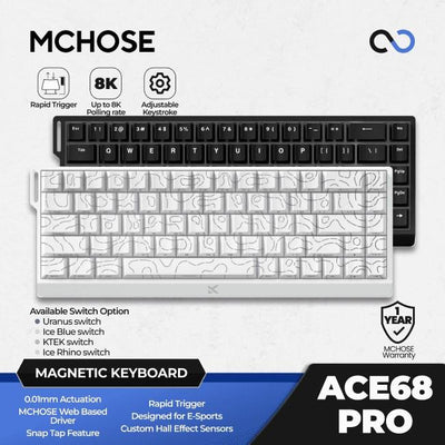 MCHOSE ACE68 PRO 8K Hall Effect 65% Keyboard Rapid Trigger SOCD DKS Wooting