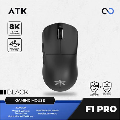 VGN VXE ATK F1 PRO Blazing Sky 8K Wireless Light Weight Gaming Mouse