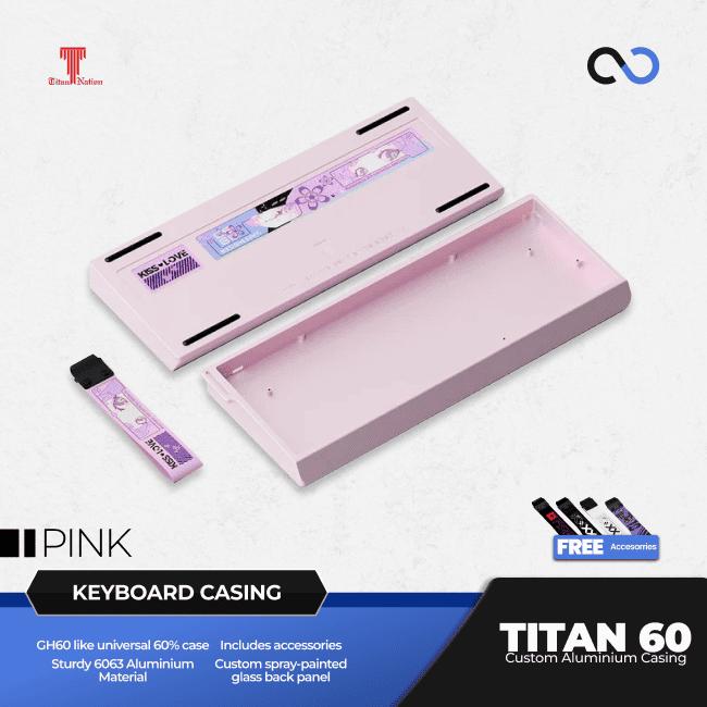 Titan Nation TITAN60 Custom 60% Aluminium Gaming Keyboard Case DIY for Wooting 60HE+ / GH60 / TOFU60