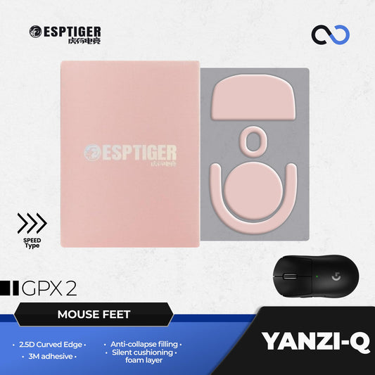 ESPTiger YanZi-Q G PRO X Superlight 2 / GPX 2 Mouse Feet / Mouse Skate PTFE for Glass Mouse pad (Speed)