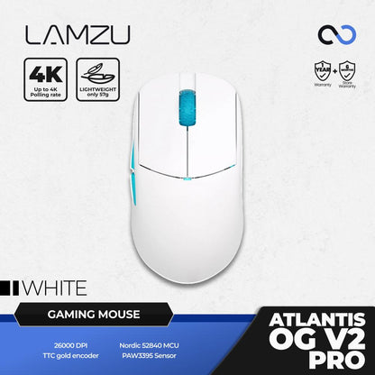 Lamzu Atlantis OG V2 Pro Wireless Ultra Light Ambidex Gaming Mouse Ori