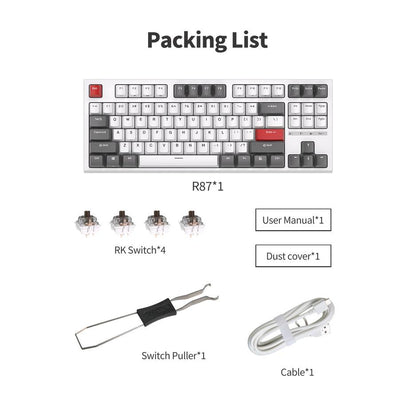 Royal Kludge RKR87 / RK-R87 / RK-87 / RK87 Hotswap Mechanical Keyboard
