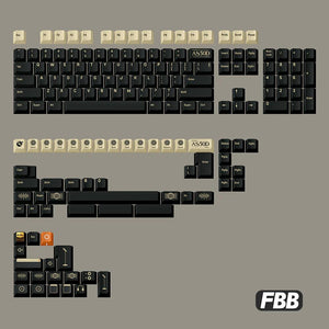 FBB AS50D-Dark Gray Keycaps Cherry Profile Dye sub PBT Keycap 166-Keys