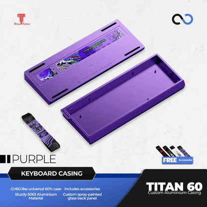 Titan Nation TITAN60 Custom 60% Aluminium Gaming Keyboard Case DIY for Wooting 60HE+ / GH60 / TOFU60