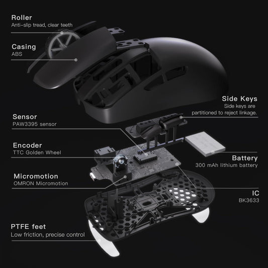 MOTOSPEED X1 4k Light Weight Wireless Ambi PAW3395 Gaming Mouse