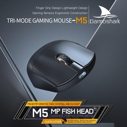 Darmoshark M5 Pro MP Fish Head 8K Wireless Ultra Light Finger Tip Gaming Mouse