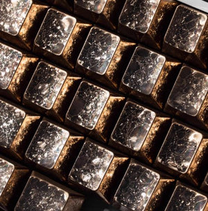 Infinitas Keycaps PBT Frost Gold Emas Cherry Profile Side Printed Keycap 100-Keys