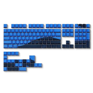 XVX Navy Blue Fluid Keycaps Cherry Profile Side-Print Dye sub Shine Through PBT Keycap 135-Keys
