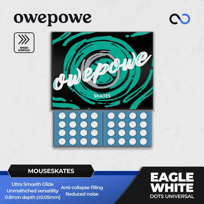 OWEPOWE Eagle White Universal Gaming Mouse Feet / Mouse Skate PTFE (Speed)
