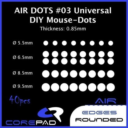 Corepad AIR DOTS Universal DIY Mouse-Dots PTFE Gaming Mouse Feet / Mouse Skate (Speed)